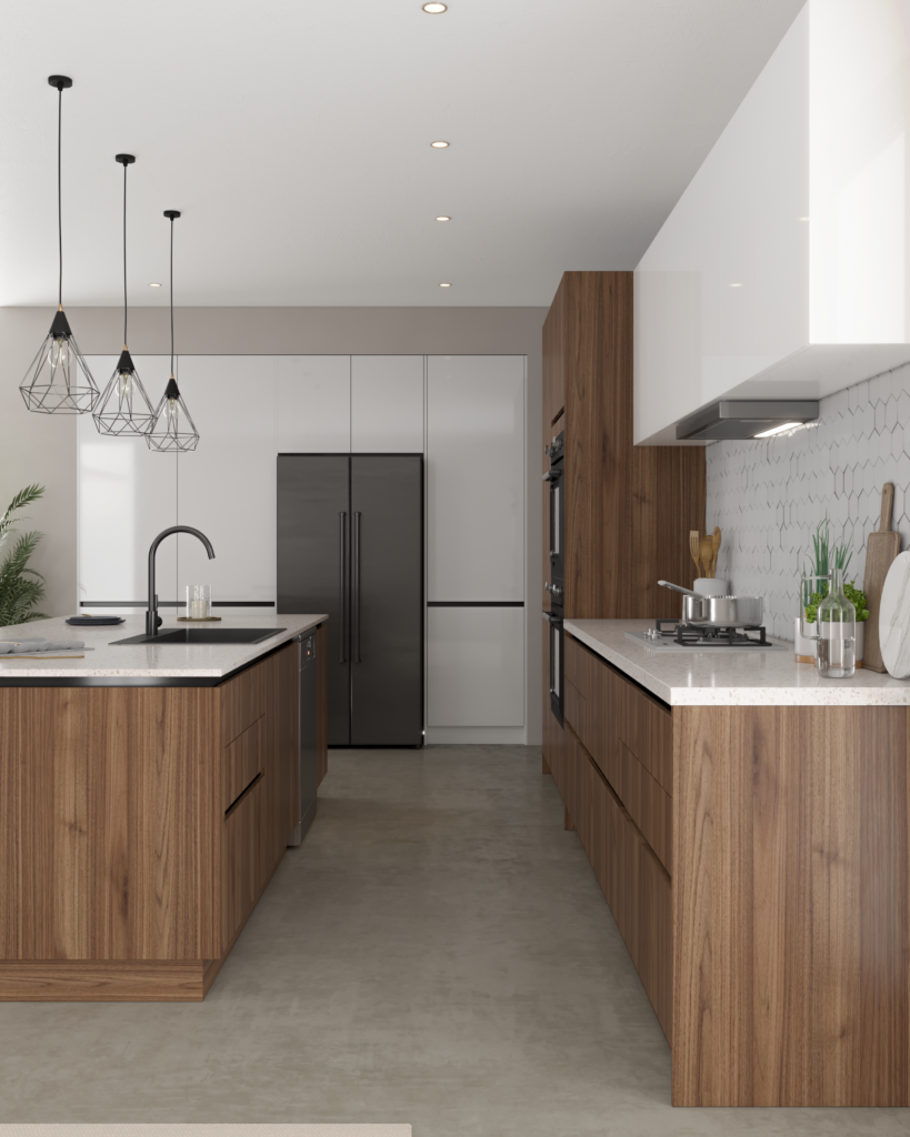 C-Series Glossy White Kitchen