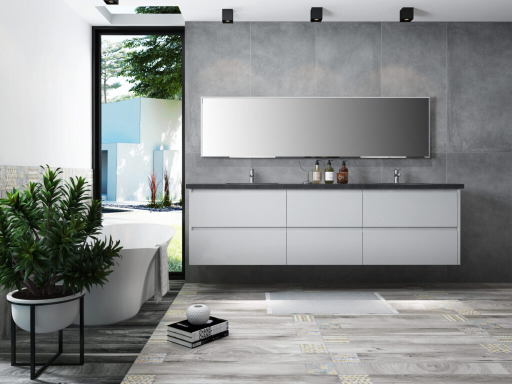 Lacquer White Vanity